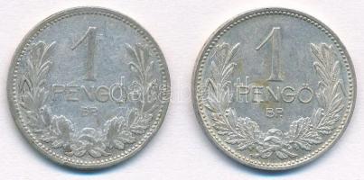 1927-1939. 1P Ag (2x) T:1-,3 patina Adamo P6