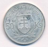 Szlovákia 1944. 50K Ag "Függetlenség 5. évfordulója" T:2 
Slovakia 1944. 50 Korun Ag &quo...