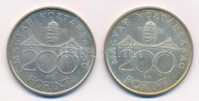 1994. 200Ft Ag "Deák" (2x) T:2