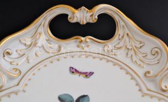 Rosenthal porcelán tál. Kézzel festett, jelzett, kis kopással. 30x27 cm