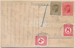 Csáktornya, Cakovec; Péter király út, Ivan K. üzlete. leporellolap belül a vasútállomás / Ulica Kral...