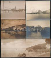 cca 1910 Abbáziai és fiumei fotók, 51 db, 7,5×10 cm