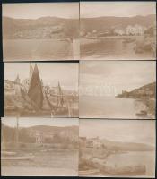 cca 1910 Abbáziai és fiumei fotók, 51 db, 7,5×10 cm