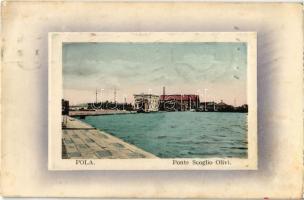 Pola, Pula; Ponte Scoglio Olivi / bridge to the island