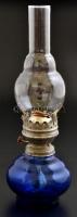Üveg petróleum lámpa, cilinderrel, m: 32 cm