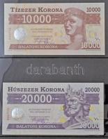 2012. 500K "Balatoni Korona" helyi pénz, "004710" sorszámmal + 2012. 1000K &quot...