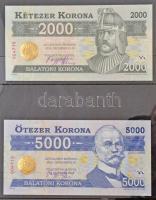 2012. 500K "Balatoni Korona" helyi pénz, "004710" sorszámmal + 2012. 1000K &quot...
