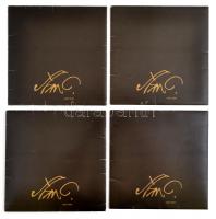 4 db Szász Endre tervezte falvédő, poliészter, eredeti karton tokban, jó állapotban, 98×96 cm (4×)