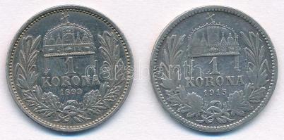 1893KB-1915KB 1K Ag "Ferenc József" (2x) T:2 
Adamo K5,K5.1