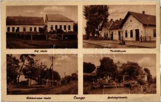 1947 Csenger, Református iskola, vasútállomás, Rákóczi utca, Szuhányi kastély