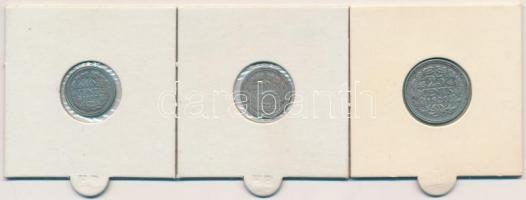 Hollandia 1927. 10c Ag +1928. 10c Ag + 1928. 25 c Ag "I. Vilma" T:2-,3 patina Netherlands ...