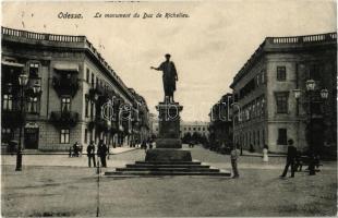 1909 Odessa, Le monument du Duc de Richelieu / statue of the Duke of Richelieu (EK)