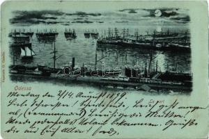 1899 Odessa, Le Port / port view with ships (EK)