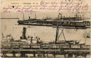 1909 Odessa, Le Port de quarantaine / port view with ships (EK)