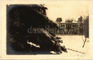 Betlér, Betliar (Rozsnyó); Gróf Andrássy Géza kastély télen / Schloss / castle in winter. photo