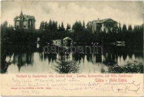 1902 Tátra, Tatry; Csorba-tó, Szentiványi villa / Strbské Pleso / hotel, lake (EK)