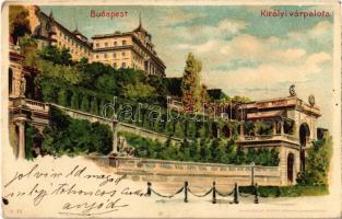 1902 Budapest I. Királyi várpalota. Kunstanstalt Kosmos S. IX. litho