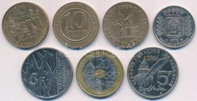 Franciaország 1985-1995. 1-10Fr (7xklf) forgalmi emlékkiadások T:2
France 1985-1995. 1 - 10 Francs ...