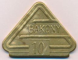 ~1970-1980. "Bakony Művek Törzsgárda Veszprém" sárgaréz törzsgárda plakett 10 év után (45x...