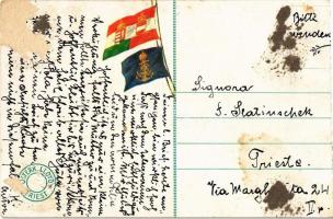 1911 Constantinople, Istanbul; Byzance, Österr. Lloyd / Austrial Lloyd advertisement card, litho fla...