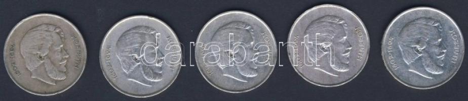 1947. 5Ft Ag "Kossuth" (5x) T:2,3