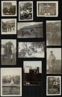 cca 1914-1918 Német katonai fotók: életképek, stb., összesen 24 db, egy részük hátulján feliratozva, különböző méretben