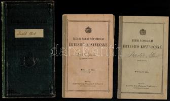 1919-1930 3 db tanulmányi értesítő, valamint egy reálgimnáziumi érettségi bizonyítvány