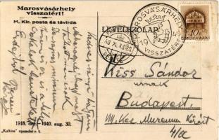 Marosvásárhely, Targu Mures; Posta és távirda / post and telegraph office "1940 Marosvásárhely ...