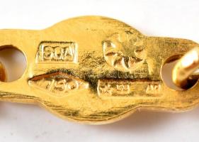 Arany (Au) 18 K gyermek karlánc,jelzett, h:14 cm, bruttó: 2,8 g