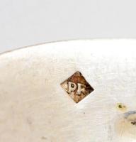 Ezüst (Ag.) monogramos (FM) evőeszköz készlet (30 db), jelzett, eredeti foltos dobozában, nettó:1019...