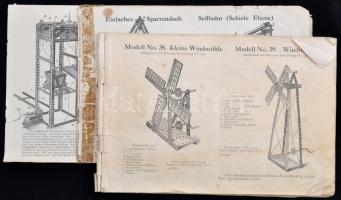 Meccano régi fém építőjáték, használati útmutatóval