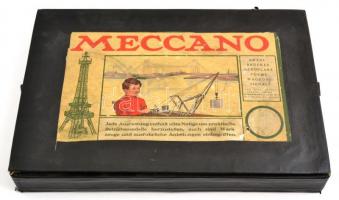 Meccano régi fém építőjáték, használati útmutatóval