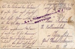 K.u.K. Feldkanonenregiment Nr. 4. Sperrfeuer / WWI Austro-Hungarian K.u.K. military, field battery, ...