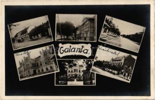 1932 Galánta, Herceg Esterházy kastély, Járási hivatal, Tátra szálloda és vendéglő, Kosmos könyvnyomda / castle, county hall, hotel and restaurant, book printing shop