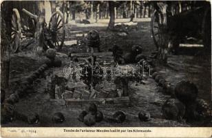 Tombe de l'aviateur Mendes fusillé par les Allemands / WWI Tomb of the Lieutenant Aviator Mendes shot down by the Germans (EB)