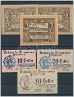 Ausztria 1920. 21db-os papír szükségpénz tétel, mind különféle közte Aichkirchen, Altenburg, Altheim...