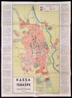 cca 1940 Kassa törvényhatósági jogó szabad királyi város térképe, lépték nélkül, Wiko Litografia és Könyvnyomdai Műintézet, hajtott, 45,5×63 cm