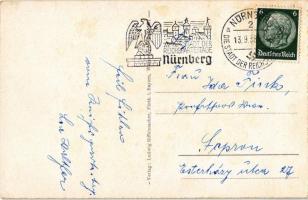 Nürnberg, Nuremberg; Die Kanzel des Führers u. d. Ehrentribüne i. d. Luitpoldarena / Hitler's p...