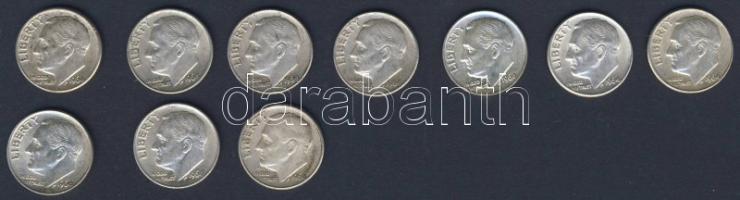 USA 1964. 10c "Roosevelt" (10x) T:2,3