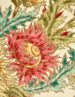 Zsolnay bogáncsos falitál, kézzel festett, jelzett, hibátlan, d: 40,5 cm