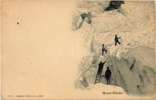 Mont Blanc / mountain climbers in winter