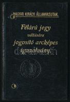 1914-1915 Szabadka, M. Kir. Államvasutak fényképes, félárú jegy váltására jogosító igazolvány, tetsz...
