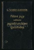 1922-1925 Szombathely,  M. Kir. Államvasutak fényképes, félárú jegy váltására jogosító igazolvány, t...