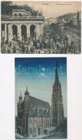8 db RÉGI külföldi városképes lap / 8 pre-1945 European town-view postcards