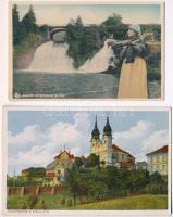 8 db RÉGI külföldi városképes lap / 8 pre-1945 European town-view postcards