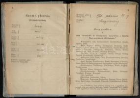 1922 Házalókönyv zsidó textilkereskedő részére, kevés bejegyzéssel