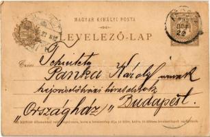 1900 Pécska, Petschka, Pecica; folyópart. Kézzel festett művészlap / riverside. Hand-painted art pos...