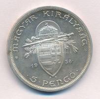 1938. 5P Ag "Szent István" T:2  
Adamo P8.1