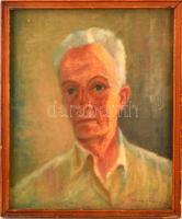 Kutassy Imre Ferenc (1897-1984): Önportré. Olaj, falemez, jelzett, keretben, 50×41 cm