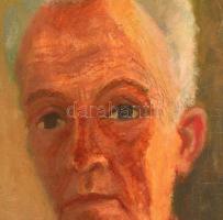Kutassy Imre Ferenc (1897-1984): Önportré. Olaj, falemez, jelzett, keretben, 50×41 cm